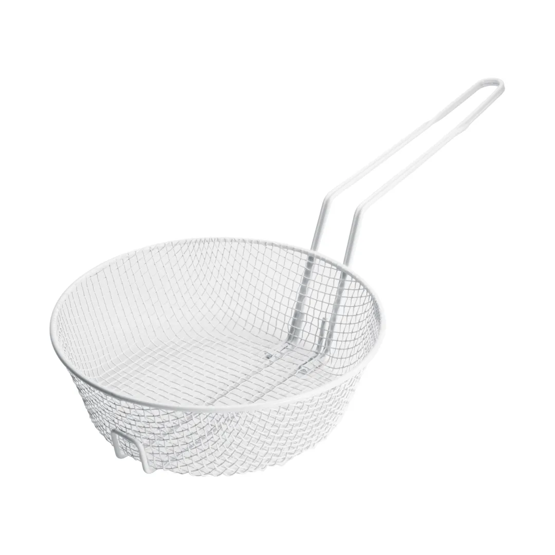 Winco MSBW-10M 10" Non-Stick Medium Mesh Breading Basket w/ White Plastic Coating