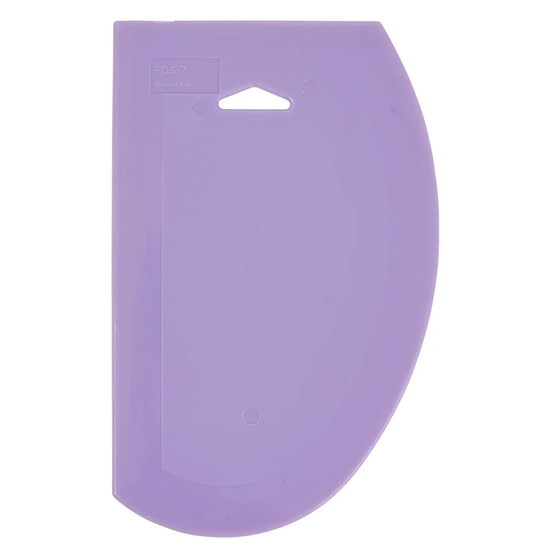 Winco PDS-7P Dough Scraper, 7.5" x 4.75" Plastic Blade, Purple Handle, Allergen‑Free, NSF - 6/Pack