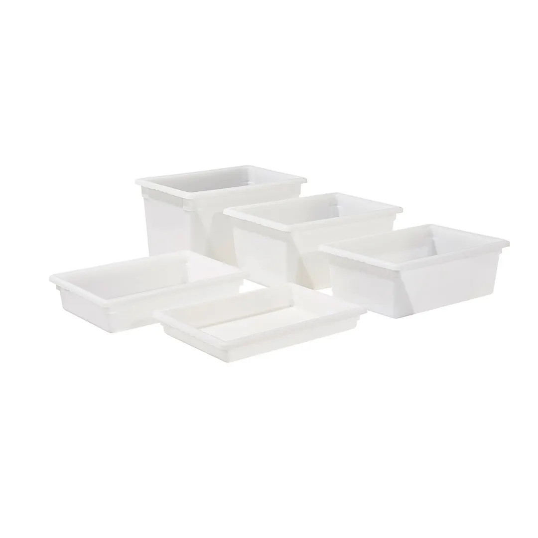 Winco PFFW-12 White 17 Gal Food Storage Box - 26" x 18" x 12", Stackable