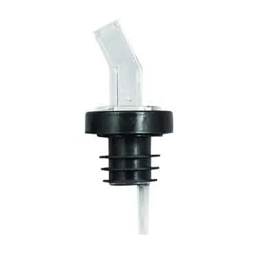 Winco PP-SCL Plastic Pourer with Screen, Bent Spout, Crystal Clear, Free‑Flow, No Collar - 1 Dozen
