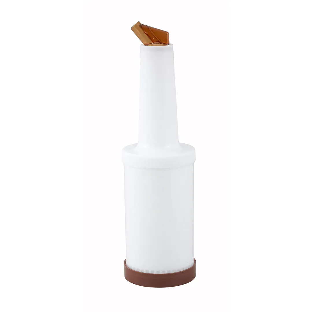 Winco PPB-1B Liquor & Juice Multi Pour w/ Brown Spout & Lid, 1 Qt.