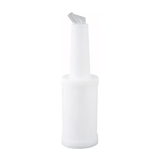 Winco PPB-2W 2 Qt Liquor & Juice Multi Pour w/ White Spout & Lid