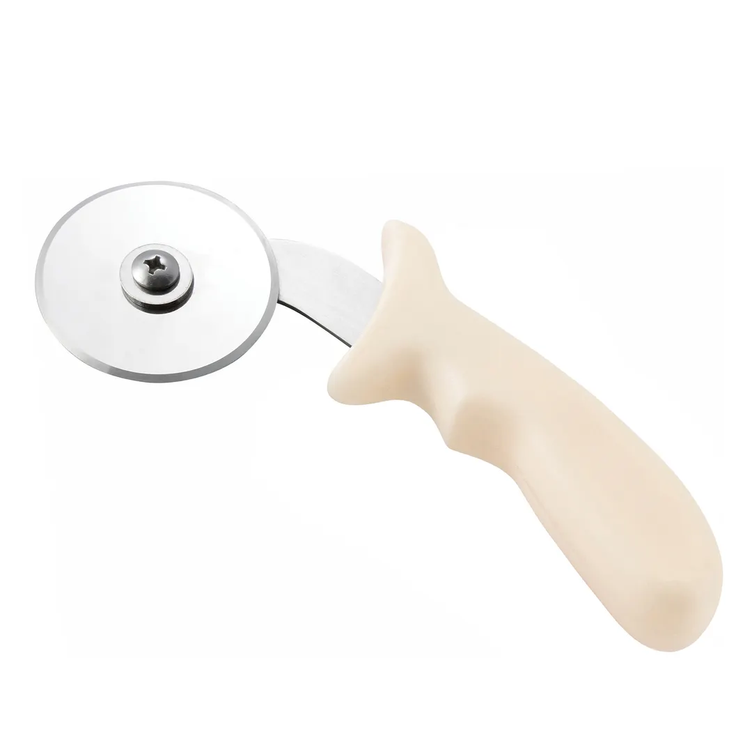 Winco PPC-2W Pizza Cutter with White Polypropylene Handle & 2-1/2" Blade - White