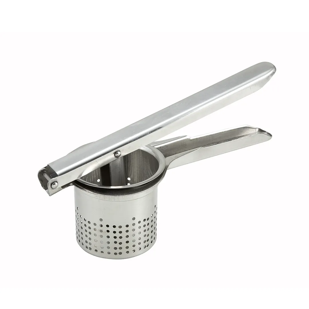 Winco PR-9 Round Stainless Steel Economy Potato Ricer
