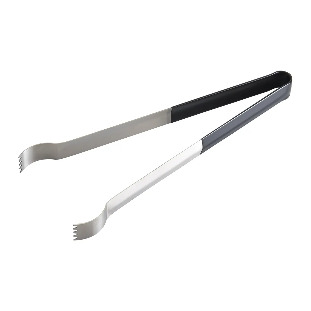 Winco PTPH-12 Pom Tong, 12" Stainless Steel, Heavy Duty, Insulated PVC Handle, Black