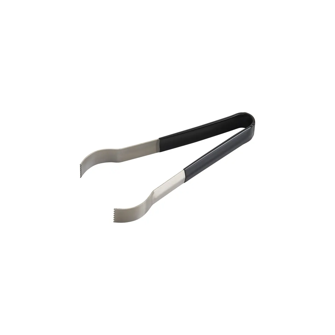 Winco PTPH-6 Pom Tong, 6.5" Stainless Steel, Heavy Duty, Insulated PVC Handle, Black
