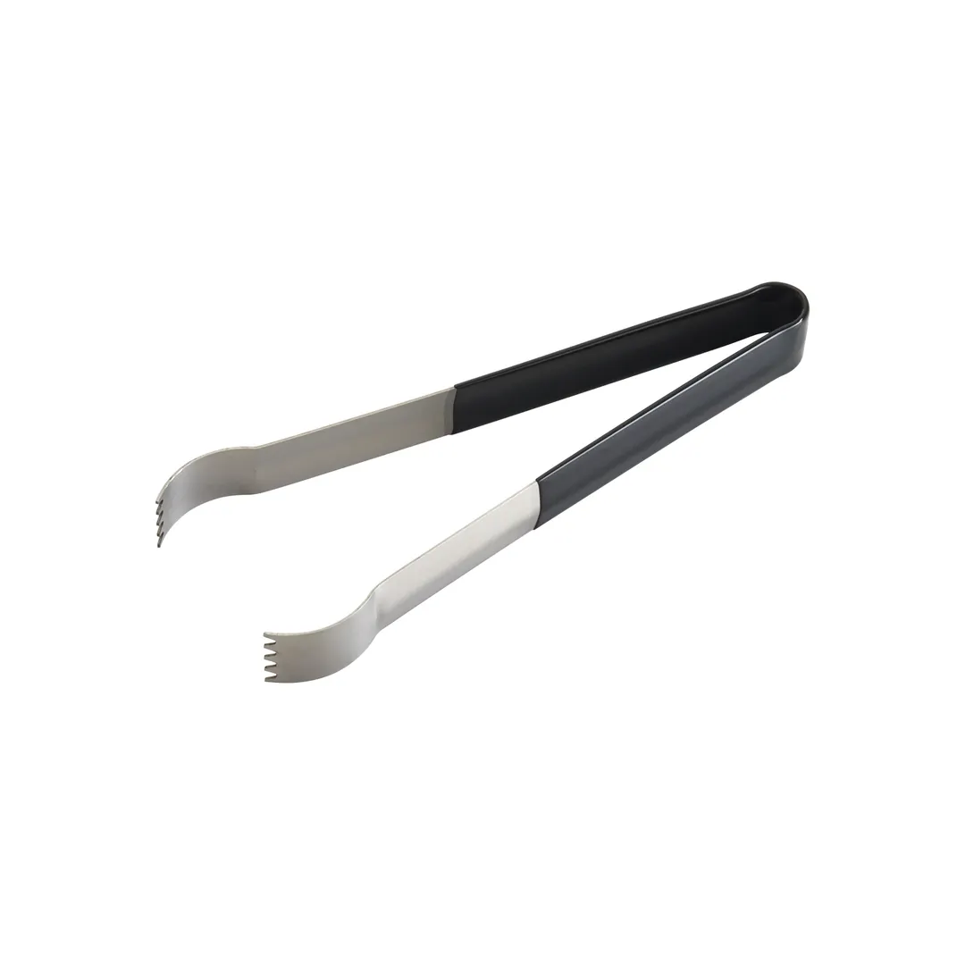 Winco PTPH-9 Pom Tong, 9" Stainless Steel, Heavy Duty, Insulated PVC Handle, Black