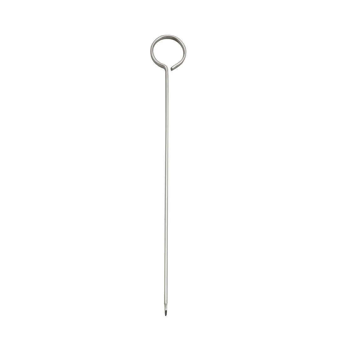 Winco SKO-8 8" Oval Flat Needle Skewer, Stainless Steel, 8" Length - 1 Dozen