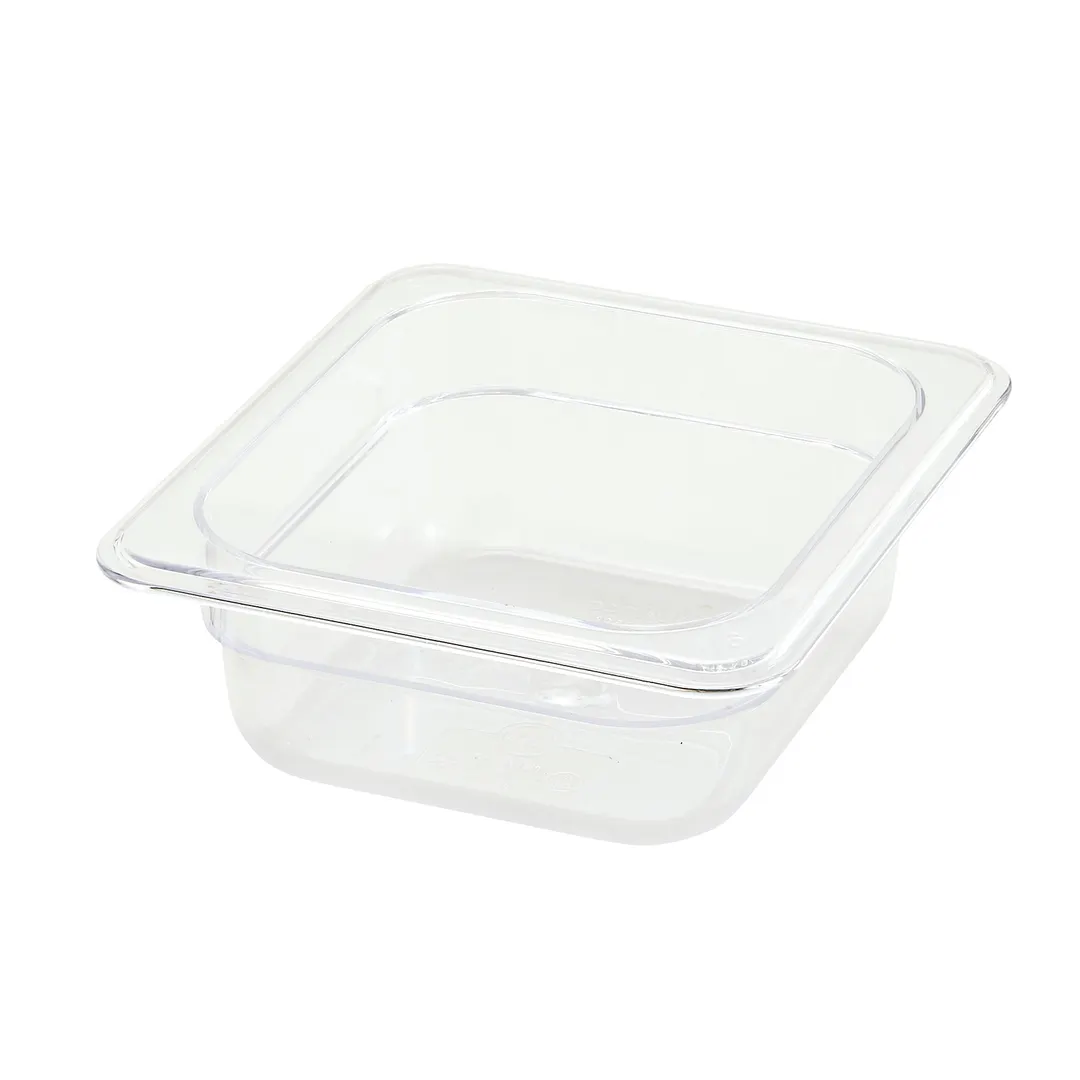 Winco SP7602 Poly-Ware 2 1/2" Deep 1/6 Size Polycarbonate Food Pan
