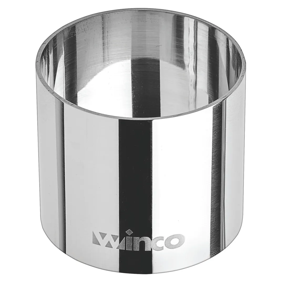 Winco SPM-21R 2" x 1 3/4" Round Stainless Steel Culinary Pastry Mold / Dishwasher Safe