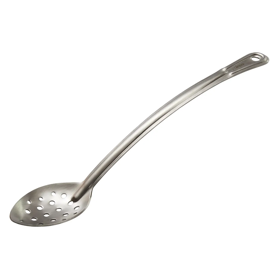 Winco SSCH-15P 13" Perforated Heavy Duty Basting Spoon w/ Curved Handle