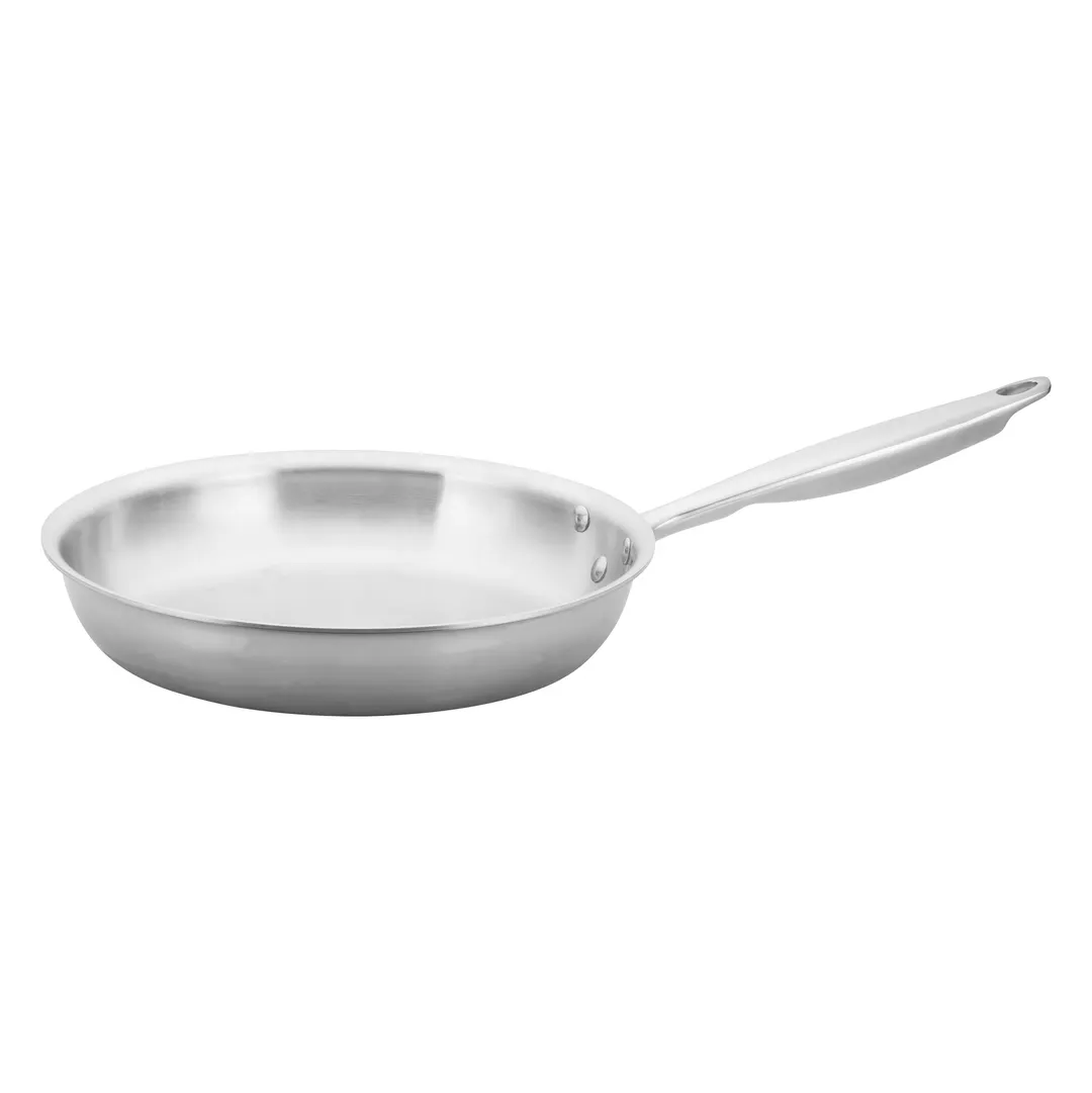 Winco TGFP-10 Tri-Gen Stainless Steel 10-5/8" Tri-Ply Induction Ready Fry Pan