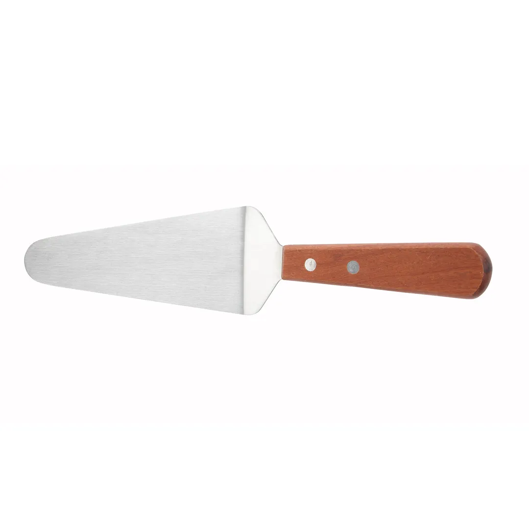 Winco TN166 4-5/8" Stainless Steel Blade Pie Server with Wooden Handle