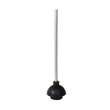Winco TP-300 Toilet Plunger, Rubber with 19" Wood Handle