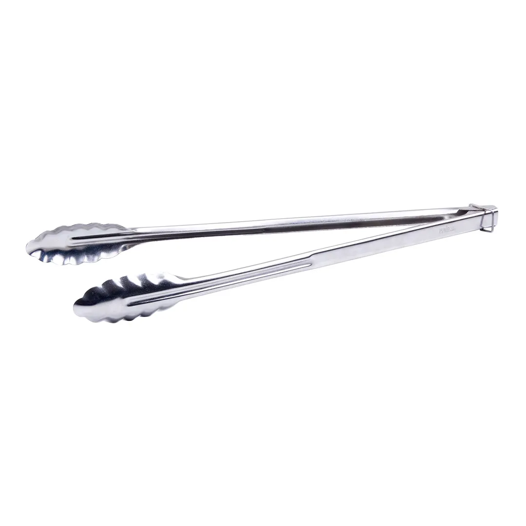 Winco UTLK-16 Utility Tongs, 16", with Locking Ring, Coil Spring, 0.9 mm Thick