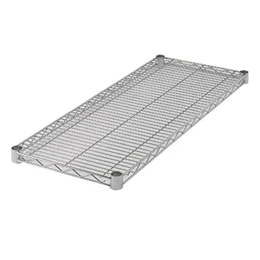 Winco VC-1448 48" x 14" Chrome Plated Wire Shelf, Includes: (4) Sleeve Clips Per Shelf