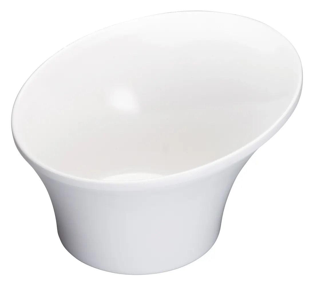 Winco WDM004-201 6.5" White Round Melamine Bowl, 1/2 Qt, Dishwasher Safe, NSF Certified - 24/Case
