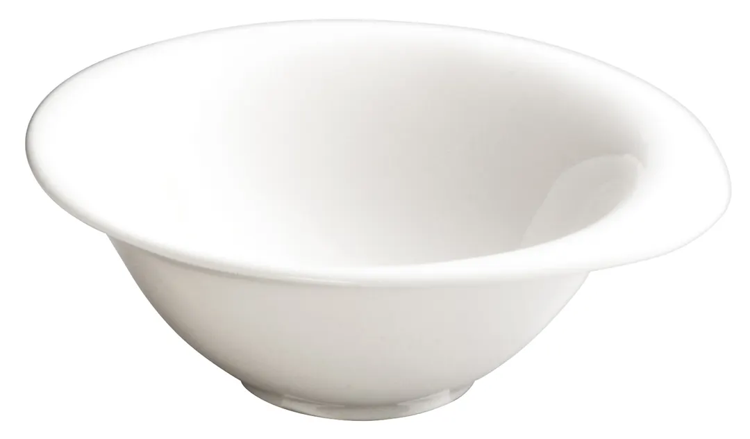 Winco WDP004-206 6" 10-oz White Porcelain Bowl with Oval Rim, General Use, Ocea™ Finish - 24/Case