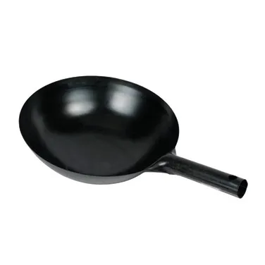 Winco WOK-36, Black Carbon Steel Wok,16",Round, 1.2 mm Thickness, with One Integral Handle