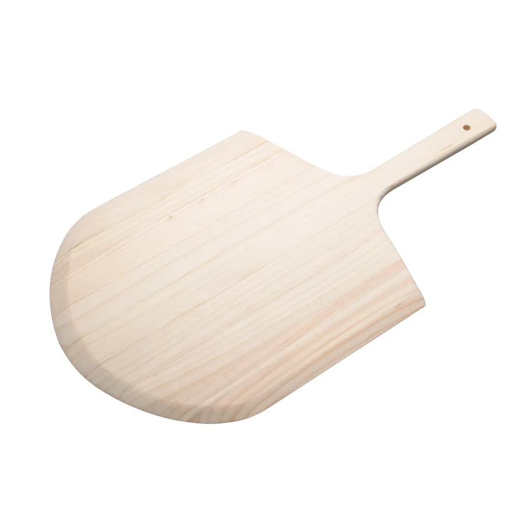 Winco WPP-1424 Wooden Pizza Peel with 14" X 15" Blade, 24" OAL