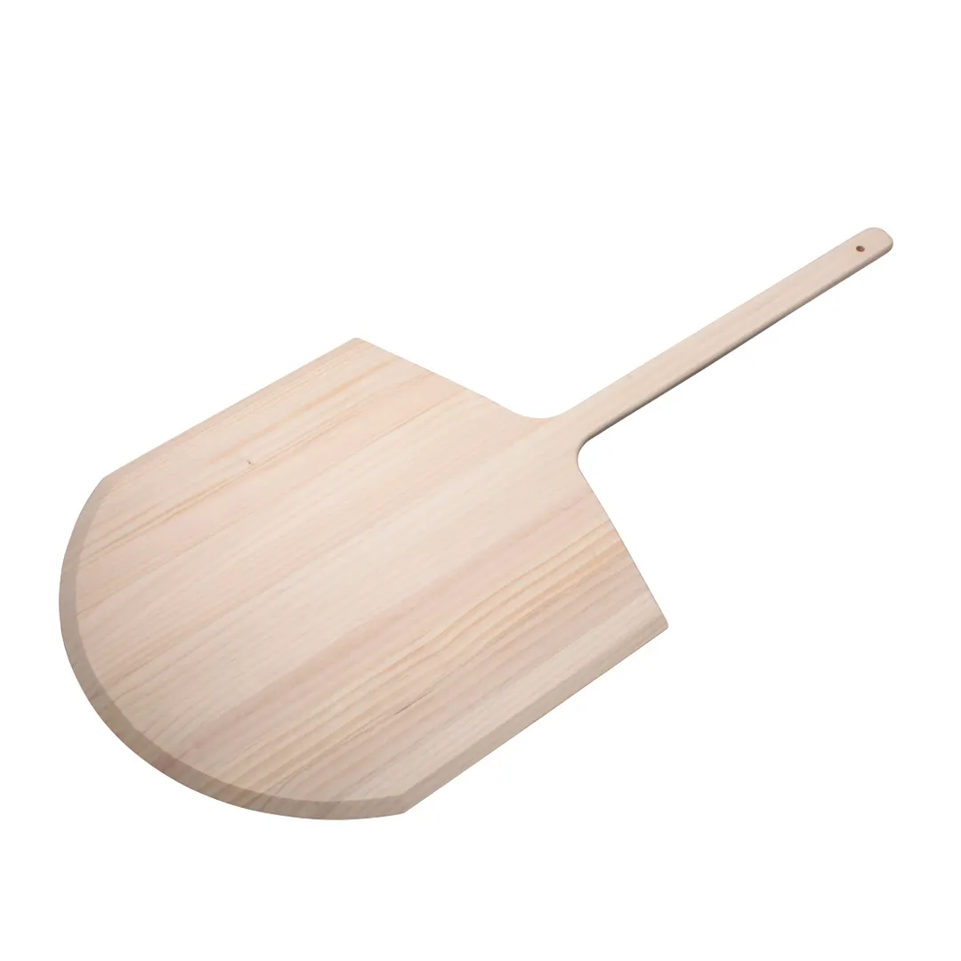 Winco WPP-2042 Wooden Pizza Peel with 20" x 20" Blade, 42" OAL