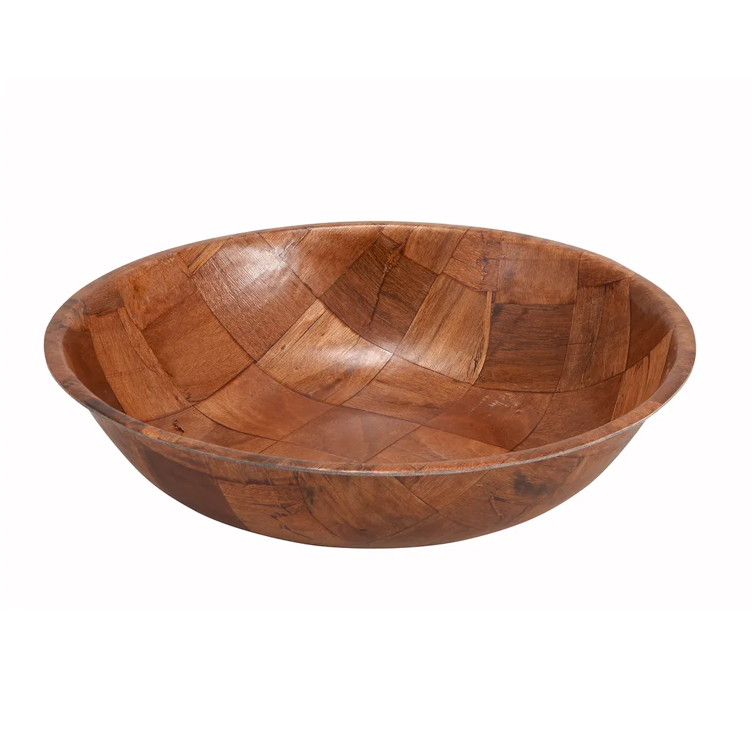 Winco WWB-16 16" Woven Wood Salad Bowl