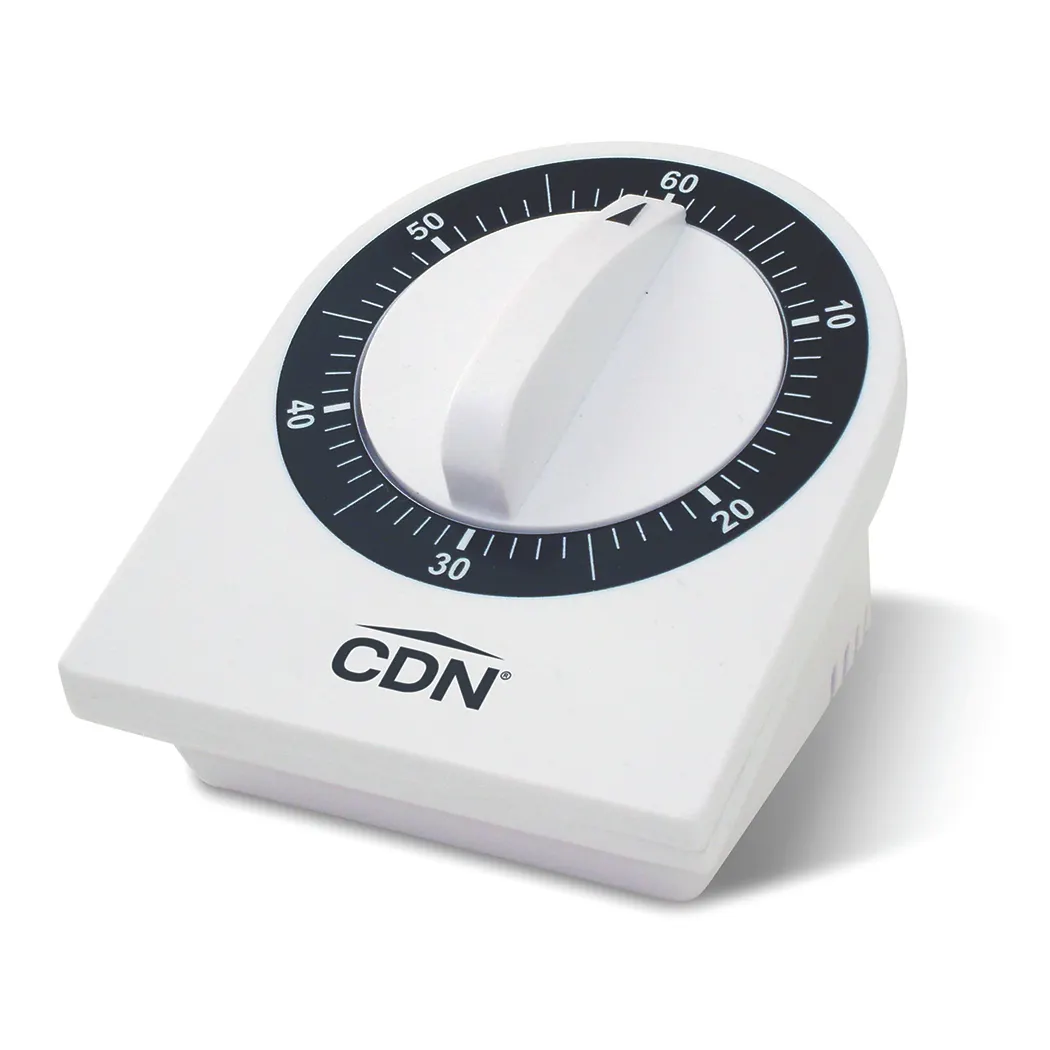 CDN MTM3 Timer - 1-Hour By Minute, 2-5/8" Face, ABS Plastic, Stand/Hang, 3-Sec Alarm