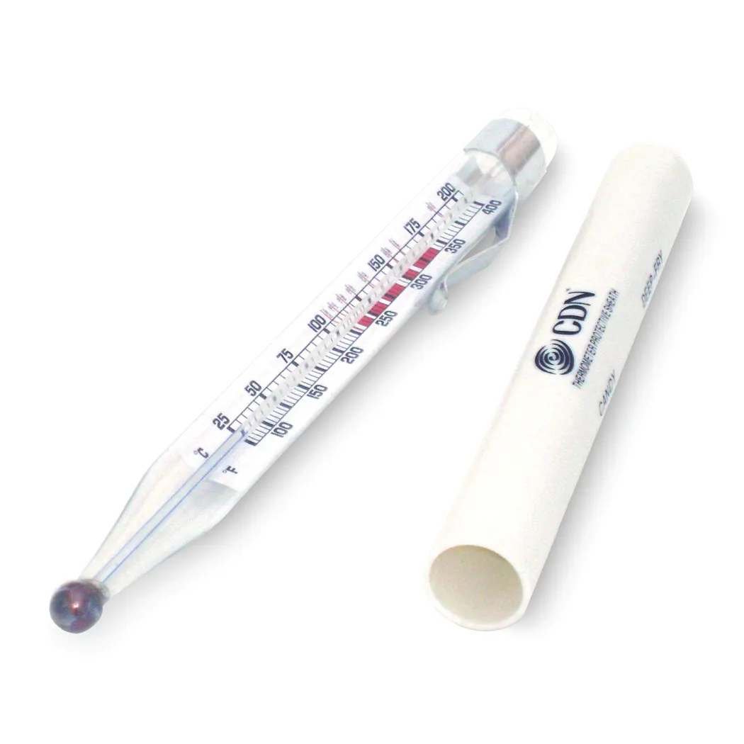 CDN TCF400 Candy & Deep Fry Thermometer, 75-400°F, Waterproof, Lab Glass, Stainless Clip