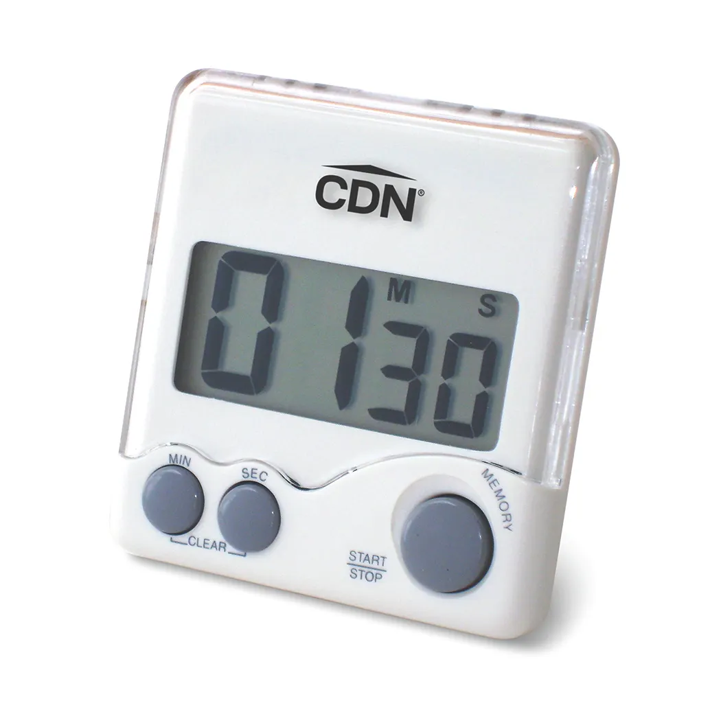 CDN Measurement Tools TM7-W Digital Timer, 100‑Min Loud Alarm, Large Digits, ABS, Clip/Magnet/Stand