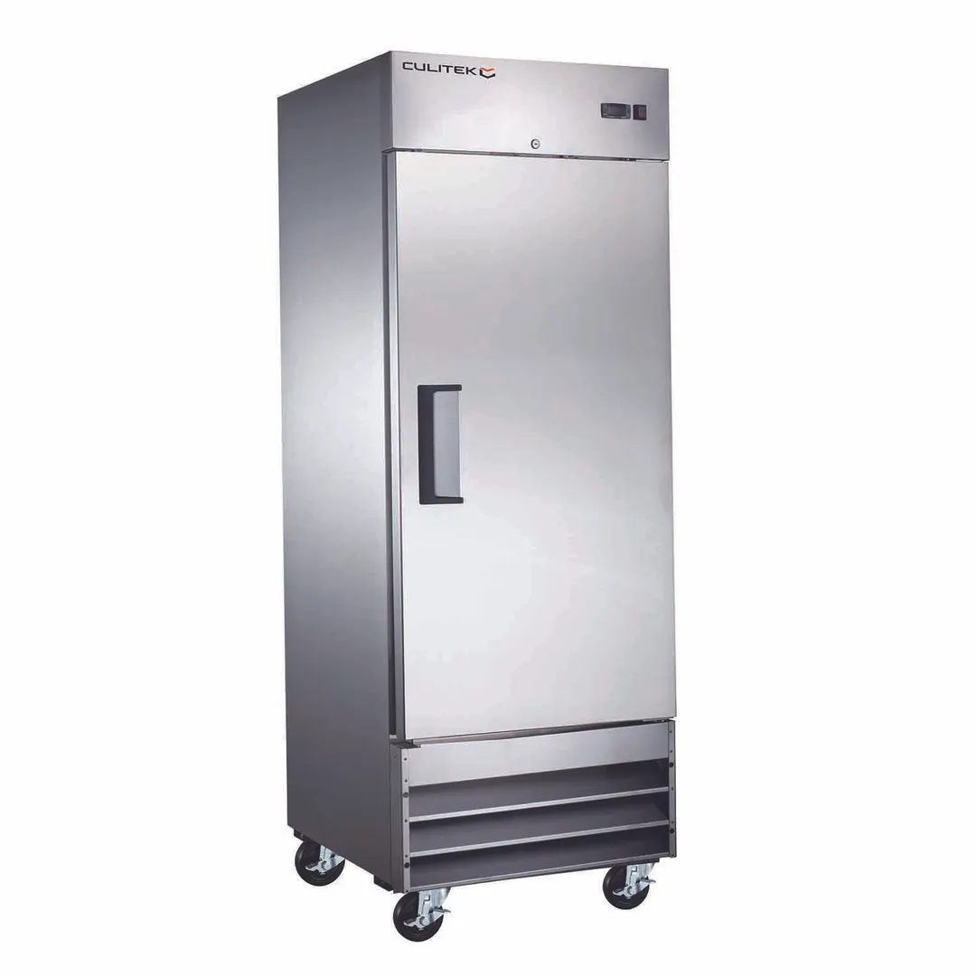 Culitek MRFZ-1D 29" 1-Solid Door Reach-In Freezer, Bottom Mounted, 23 cu. ft., Stainless Steel