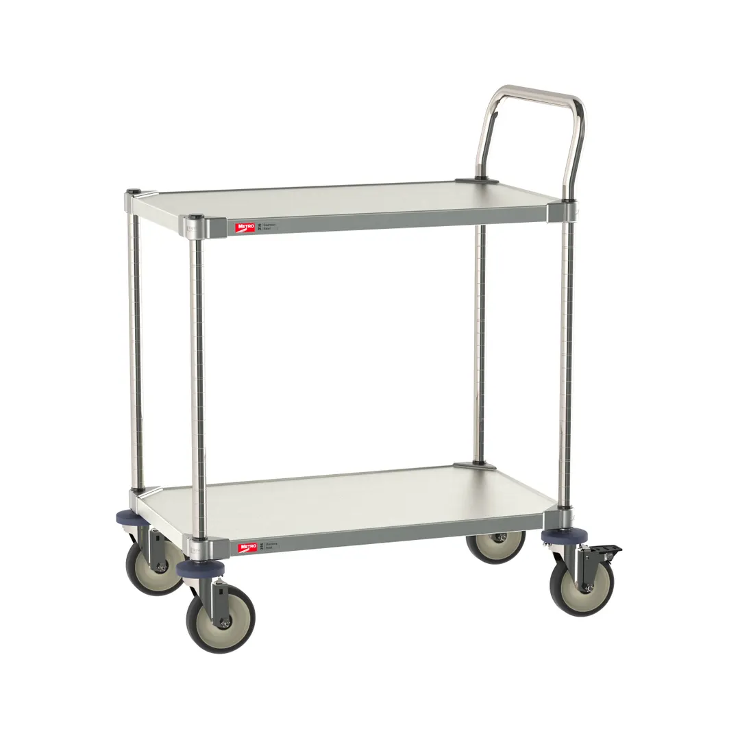 Metro MCP316-1830FF-2 18" X 30" Stainless 316 Grade Cart, 2 Shelves