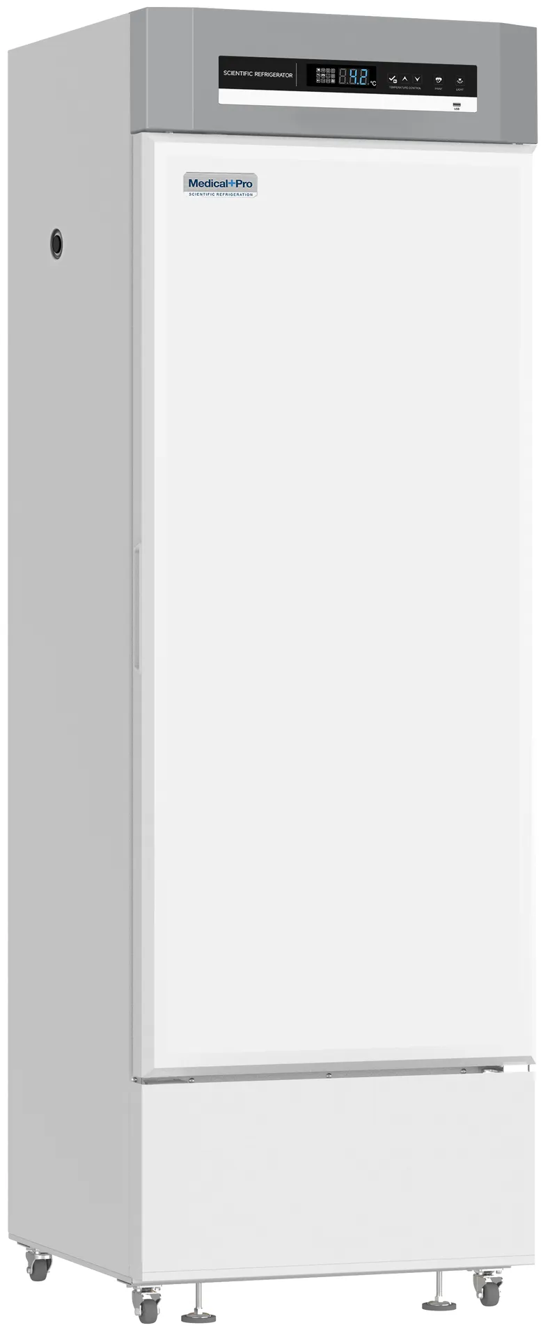 Migali MP-19RG-HC 28" Glass Door Medical Refrigerator, 19 Cu Ft, Stainless, +2°C‑+8°C, USB, 110V