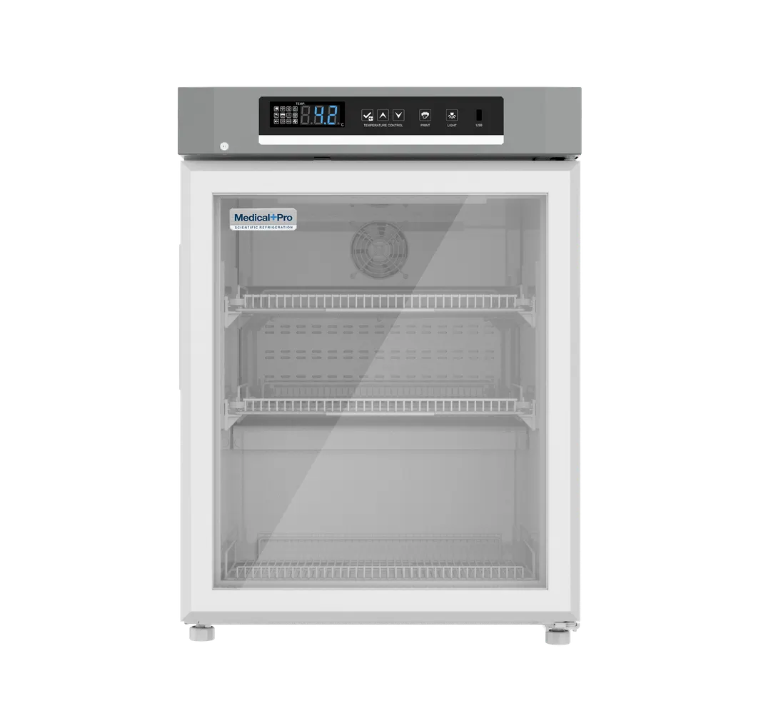 Migali MP-U3RG-HC Medical Fridge, 3 cu. ft., 21" Glass Door, Steel, +2°C-+8°C, USB Logging, 110V