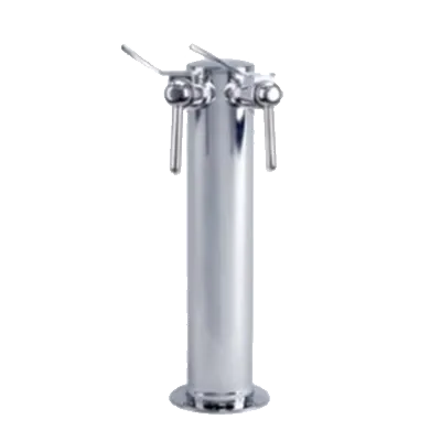 Micro Matic D4743DT-W Countertop Wine Font, 3" x 16-1/2" H, 2 Steel Faucets, Bonnet, 4-1/2" Base, NSF