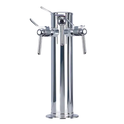 Micro Matic DS-133-PSS-W CT Wine 3" x 12" H, Air-Cooled, 1-Col, 3-Faucet, SS 4-1/2" Base, GEN-X1/4"I.D.