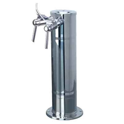 Micro Matic DS-142-PSS-W Wine Font, Ct., Air-Cooled, Stainless, 4" Dia x 16-1/2" H, 2" Side-Pull 6" Base