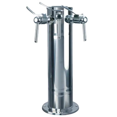 Micro Matic DS-143-PSS-W Wine Font, Countertop, 4" Dia x 16-1/2" H, 3 304 SS Faucets, SS Finish