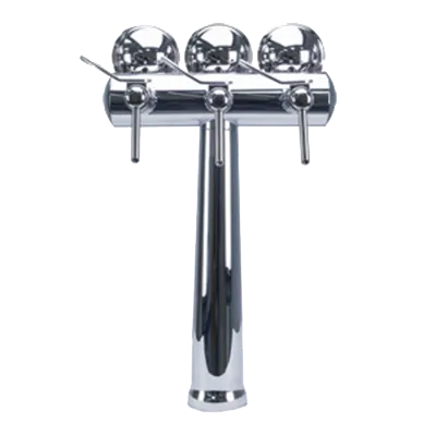 Micro Matic HAVANA3-C-M-W Ct Wine Font, 12-1/2"W x 17"H, Air-Cooled, Chrome, SS Faucets, Medallions