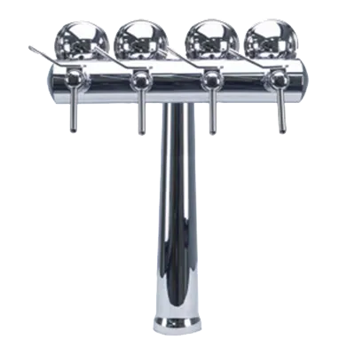Micro Matic HAVANA4-C-M-W Tap Tower, 16-1/4" W x 17" H, Chrome, Air-Cooled, 4 304 Steel Faucets