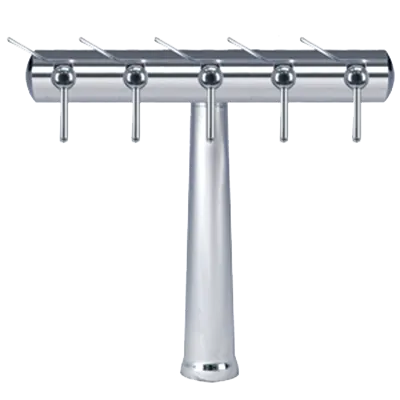 Micro Matic HAVANA5-C-W Countertop Wine Font, 20" x 17" Air-Cooled, Chrome, 5 304 Faucets