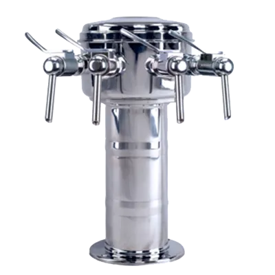 Micro Matic MTM-4PSS-W Wine Font, Countertop, 7-5/16"Wx18"H, Four 304 Steel Faucets, Polished Finish