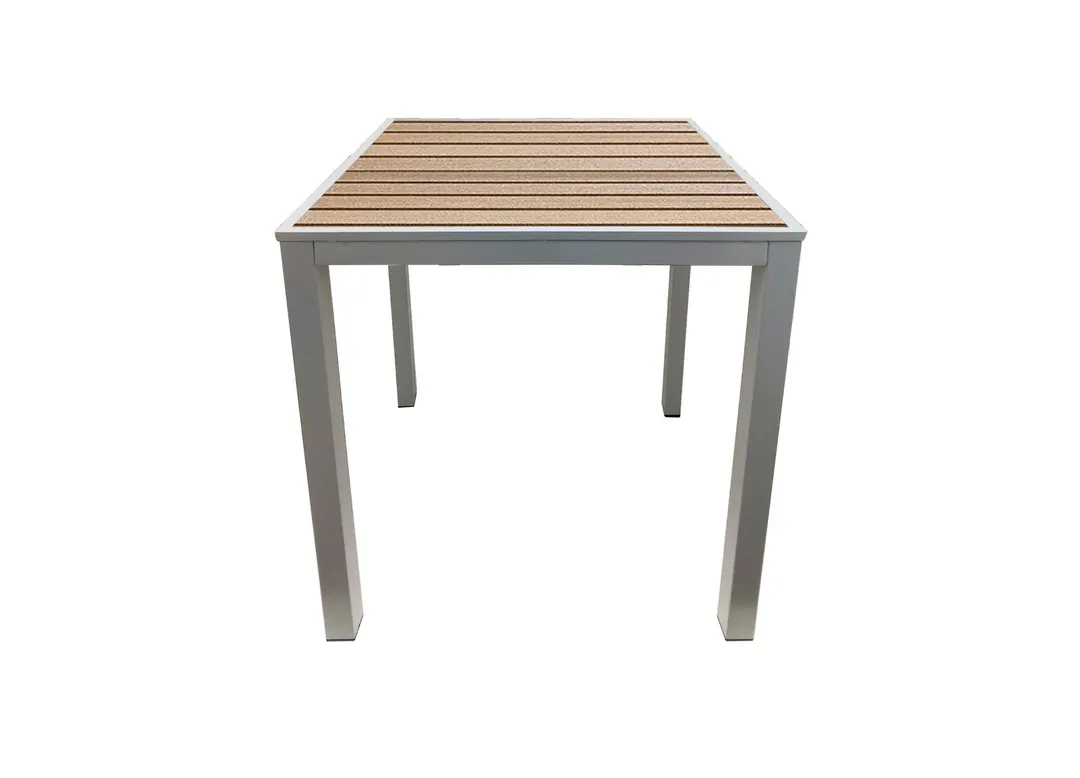 Oak Street OD-TK2430-B 24x30 Rectangular Synthetic Teak Outdoor Table, Brown Finish