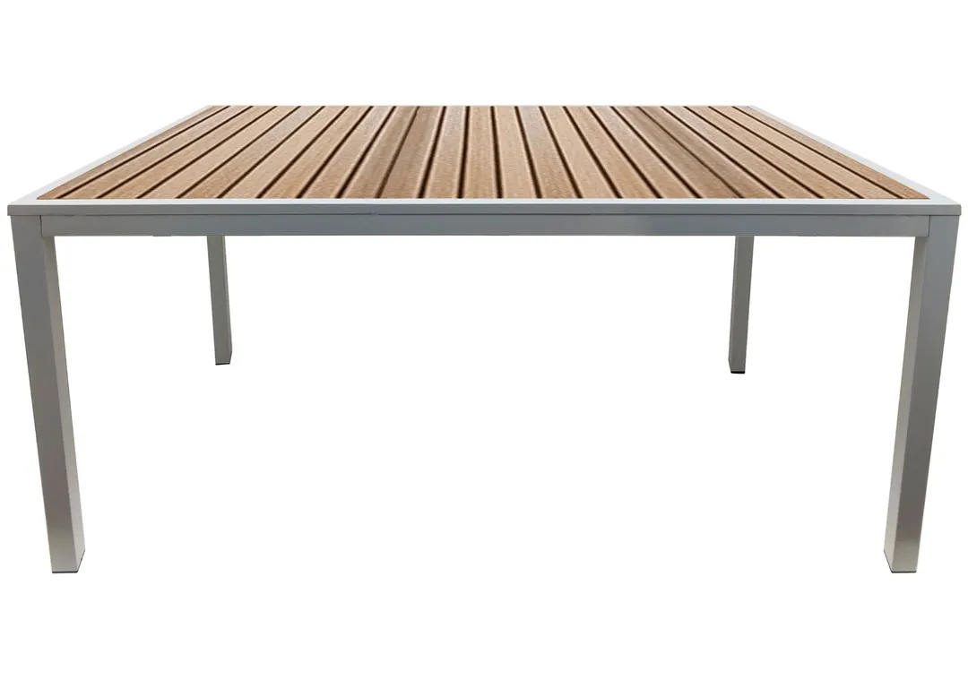 Oak Street OD-TK3048-B Rectangular 30x48 Synthetic Teak Outdoor Table, Brown Finish, Weather Resistant