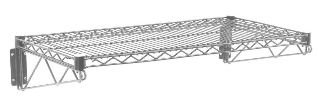 Olympic J1836WSG-SR 36"W x 18"D Wall Mount Wire Shelf Kit, Gray-Guard Epoxy Finish, NSF