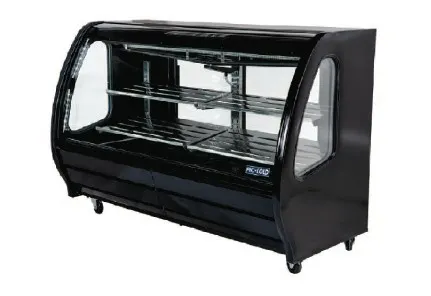 Pro-Kold DDC 80 SS - 74" Curved-Glass Deli Case, Stainless Doors, 36-41°F, R134a, 1/3 HP Compressor