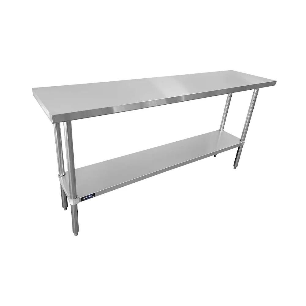 Sapphire Manufacturing SMTE16-3660S 60" Open Base Work Table with Undershelf, 16 Gauge Flat Top