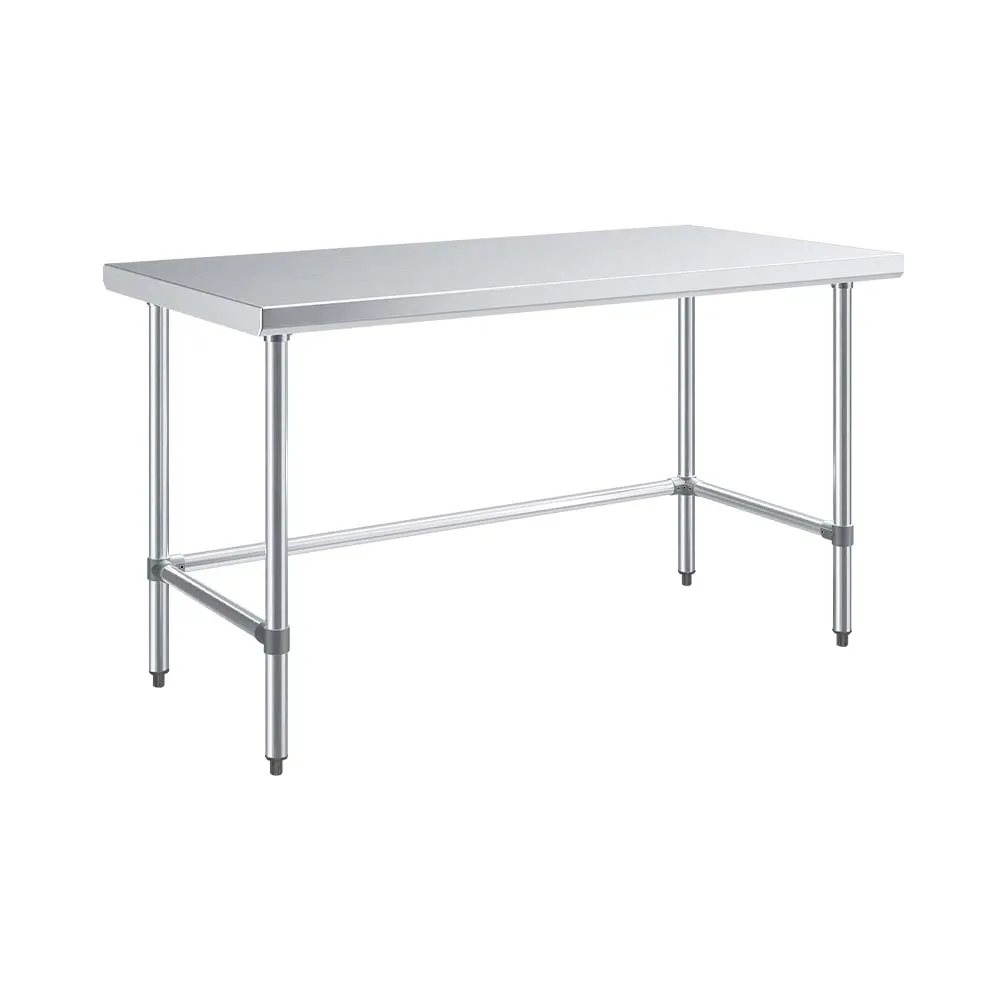 Sapphire Manufacturing SMTEO-3660G 60" Open Base Work Table with Side & Rear Crossrails, Flat Top