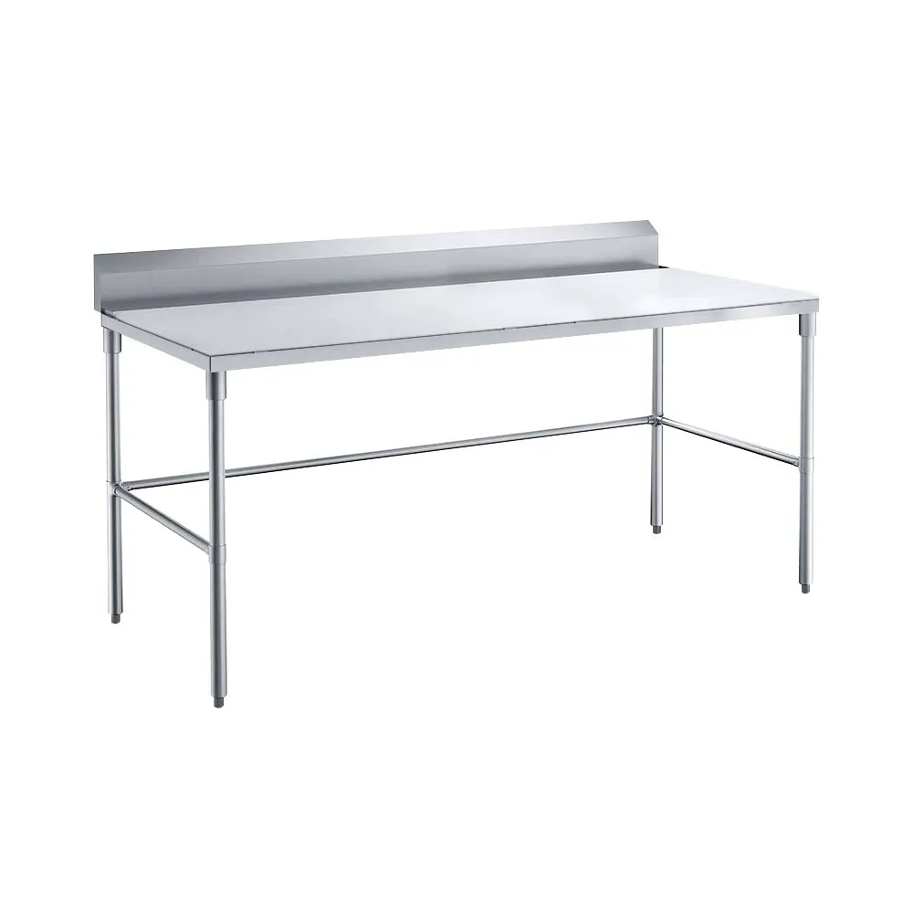 Sapphire Manufacturing SMTEOB-2460G 60" Open Base Work Table with Side & Rear Crossrails,5" B.splash