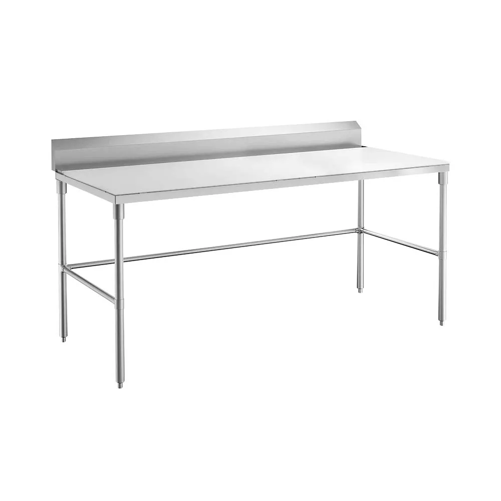 Sapphire Manufacturing SMTEOB-2460S 60" Open Base Work Table with Side & Rear Crossrails,5" B.splash