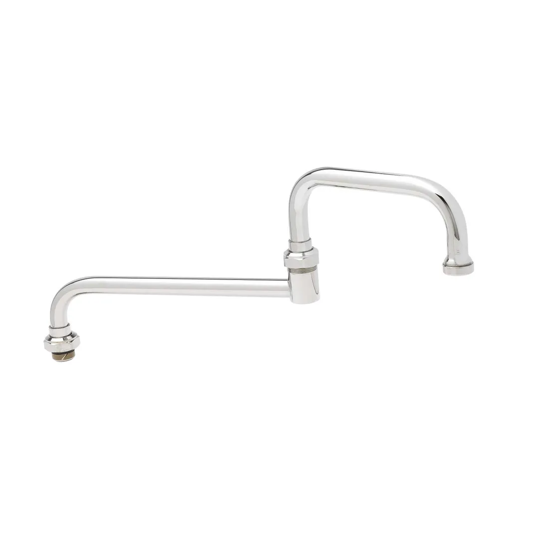 T&S Brass 068X Nozzle, Swivel, 18" Long, Double Joint, Stream Regulator Outlet